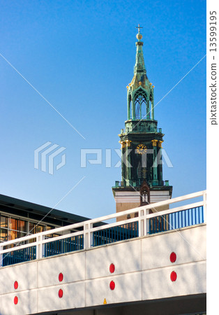 Alexander Platz in a foggy day, Berlin, Germany. 13599195