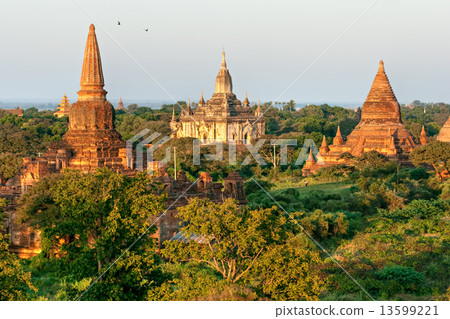 Bagan at Sunset, Myanmar. 13599221