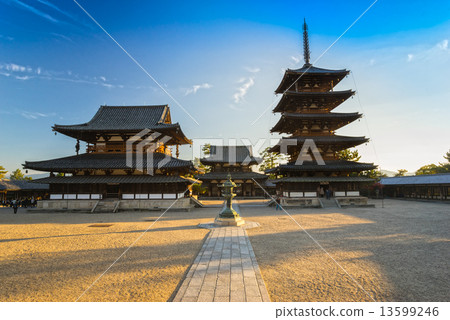 Horyu-ji Temple in Nara, Japan 13599246