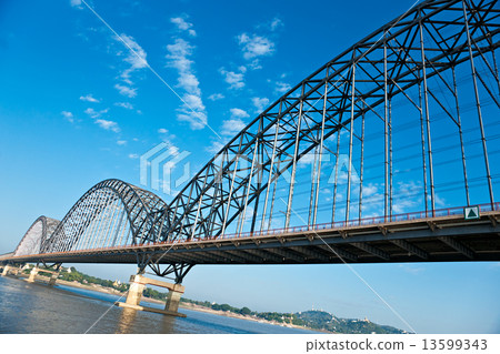 Modern bridge in Mandalay, myanmar. Modern bridge in Mandalay, myanmar. 13599343