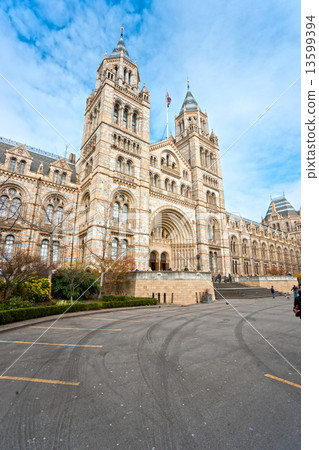 Facade of Natural History Museum, London. 13599394
