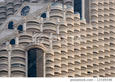 Particular old-style architecture of the State Tower, Bangkok. Particular old-style architecture of the State Tower, Bangkok. 13599396