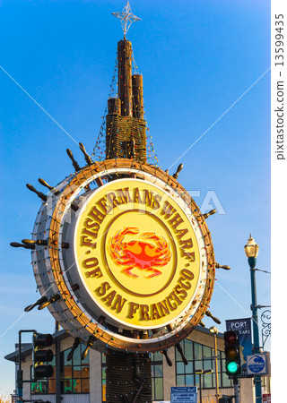 SAN FRANCISCO, USA - DECEMBER 15: Fishermans Wharf sign in San F SAN FRANCISCO, USA - DECEMBER 15: Fishermans Wharf sign in San F 13599435