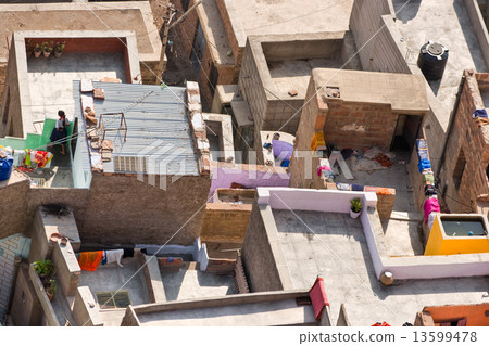Roof of Jodhpur, the blue city. 13599478