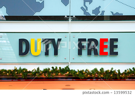 Duty Free sign in a airport. 13599532