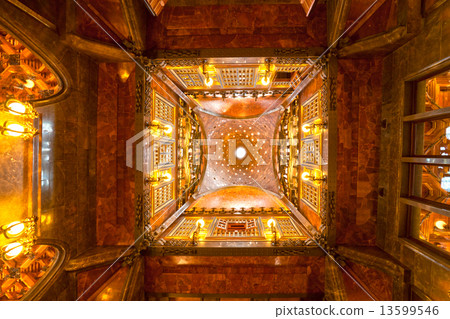 BARCELONA, SPAIN - DECEMBER 20:The Palau G_ell is a mansion in 13599546