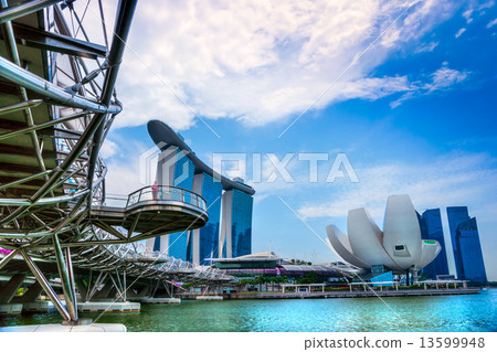 Singapore city skyline. 13599948