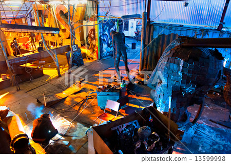 BERLIN, JANUARY 8: The Kunsthaus Tacheles, formerly a department 13599998
