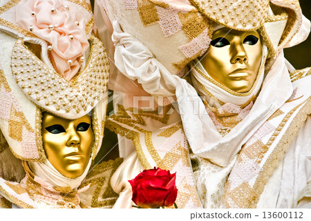 Golden mask with Red rose. 13600112