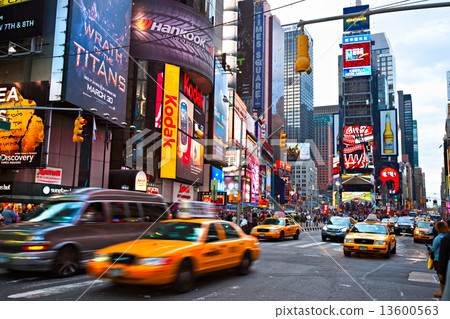 NEW YORK CITY -MARCH 25: Times Square, featured with Broadway Th NEW YORK CITY -MARCH 25: Times Square, featured with Broadway Th 13600563