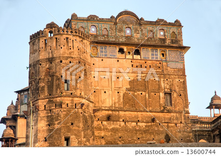 A rchitecture of Orcha's Palace, India. 13600744