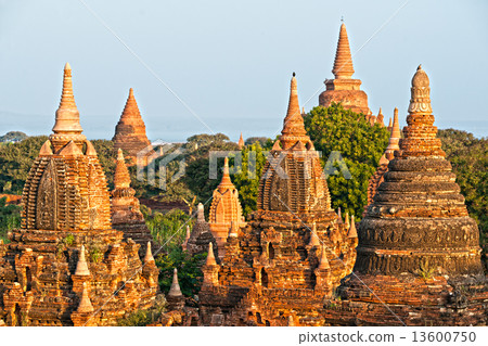 Bagan at Sunset, Myanmar. 13600750