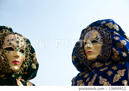 Venice Mask, Carnival. Focus on the right mask. 13600912