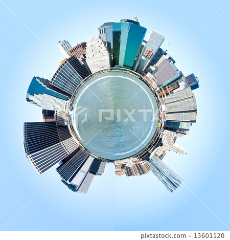 Planet Manhattan, New York City. USA. Miniature planet of Manhat 13601120