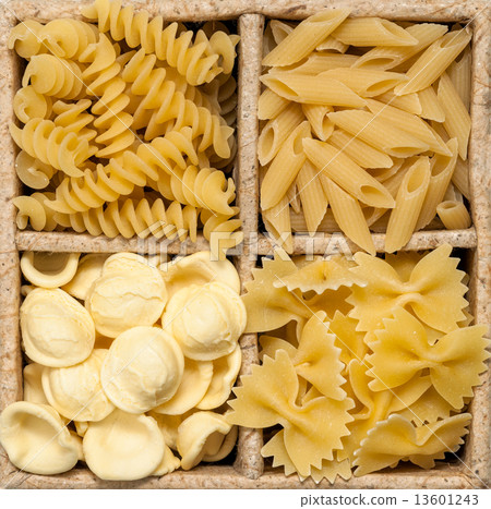 Collection of Italian Pasta isolated on white. 13601243