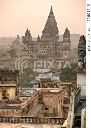 Orcha's Palace at sunset, India. 13601246