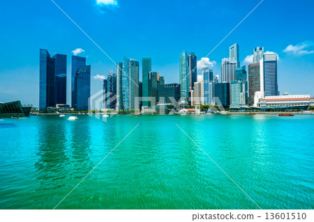 Singapore city skyline at sunset. 13601510