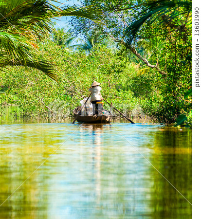 Boats in a harbor in the Mekong delta, Can Tho, Vietnam Boats in a harbor in the Mekong delta, Can Tho, Vietnam 13601990