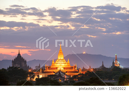 Bagan twilight, Myanmar.. Bagan twilight, Myanmar.. 13602022