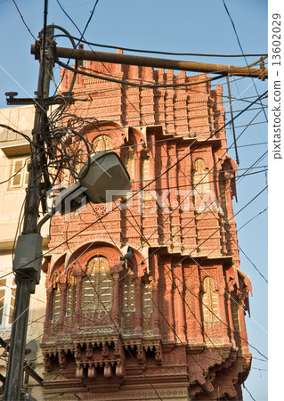 Haveli and lamp. Haveli and lamp. 13602029
