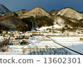 Snowy landscape on the water 13602301