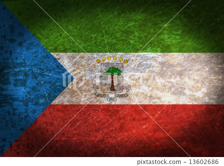 Old rusty metal sign with a flag 13602686