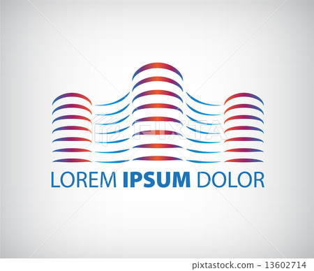 vector lines office building logo isolated vector lines office building logo isolated 13602714
