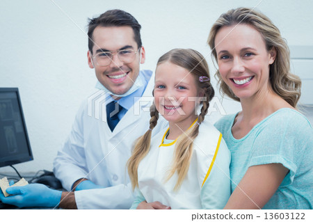 Male dentist with assistant and girl Male dentist with assistant and girl 13603122