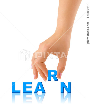 Hand and word Learn 13603938