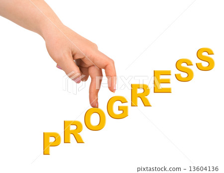 Hand and stairs Progress 13604136