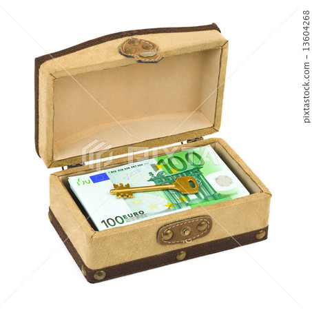 Money and key in box 13604268