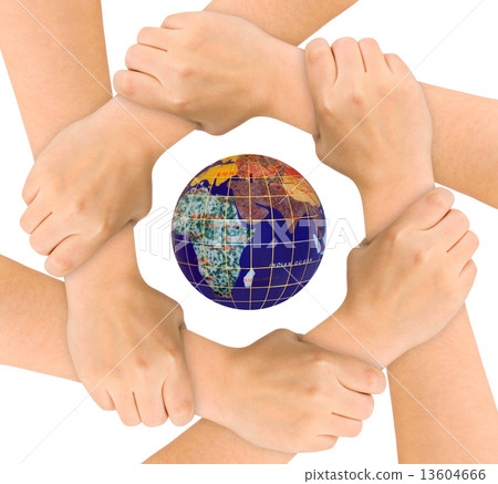 Hands and globe 13604666