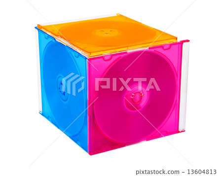 Cube made of computer disks 13604813