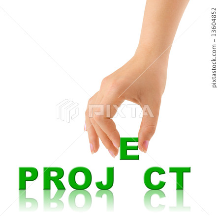 Hand and word Project 13604852