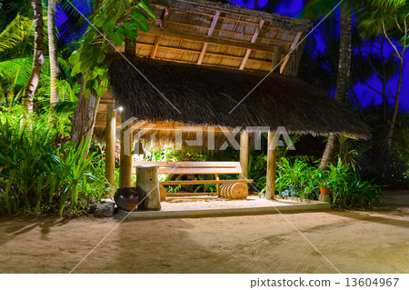 Bus stop at tropical island Bus stop at tropical island 13604967