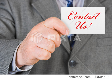 Card Contact us in hand 13605308