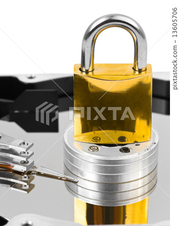 Computer harddrive and lock 13605706