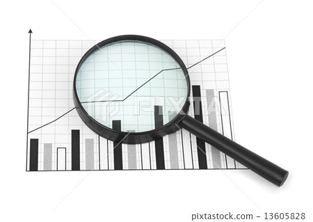 Magnifying glass and diagram Magnifying glass and diagram 13605828