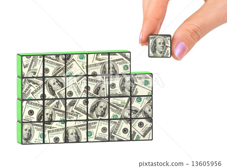 Hand and business puzzle Hand and business puzzle 13605956