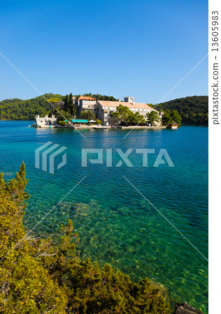 Monastery on island Monastery on island 13605983