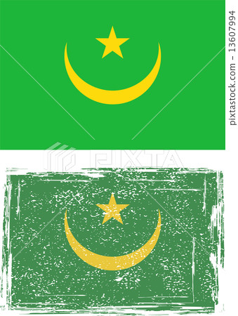 Mauritania grunge flag. Vector illustration. 13607994