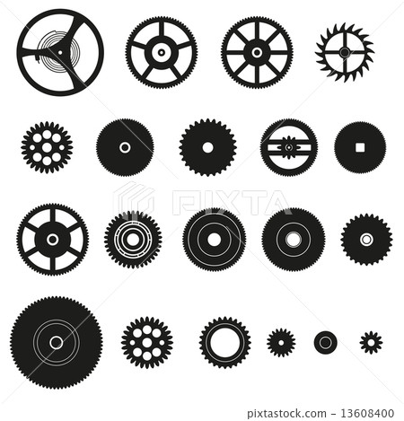 various cogwheels parts of watch movement eps10 various cogwheels parts of watch movement eps10 13608400
