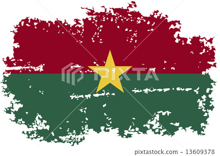 Burkina Faso grunge flag. Vector illustration. Burkina Faso grunge flag. Vector illustration. 13609378