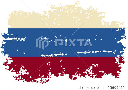 Russian grunge flag. Vector illustration. 13609411
