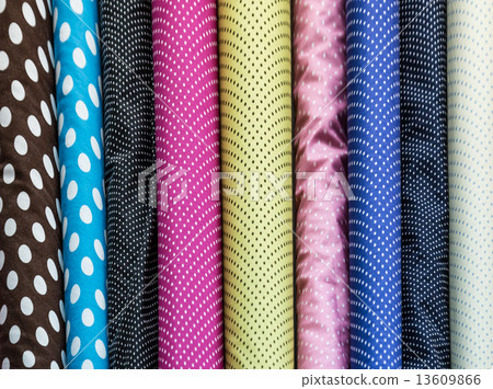 Colorful fabric rolls 13609866