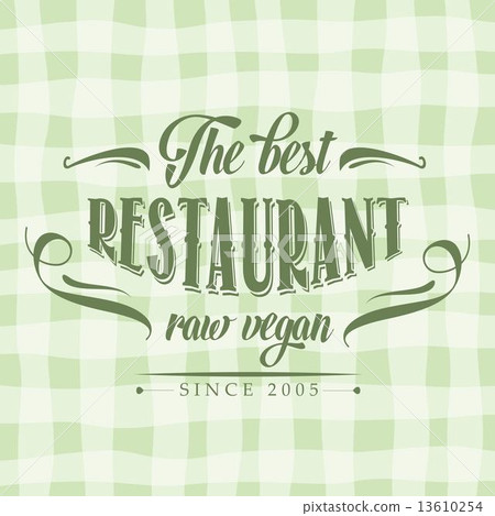 retro raw vegan  restaurant poster 13610254
