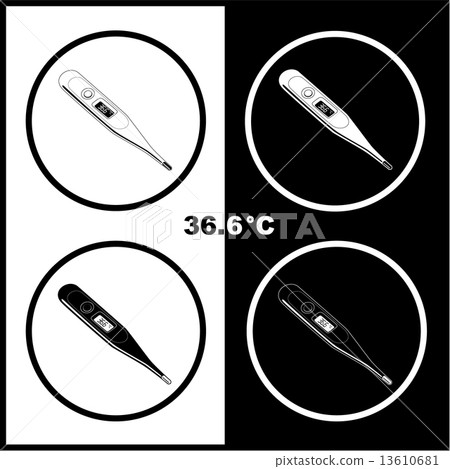 Vector thermometers icons 13610681
