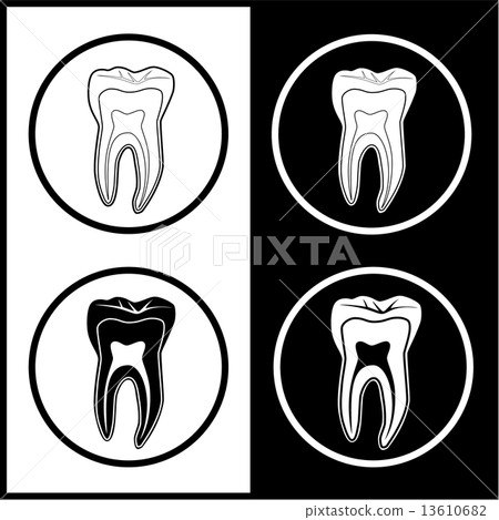 Vector tooth icons 13610682