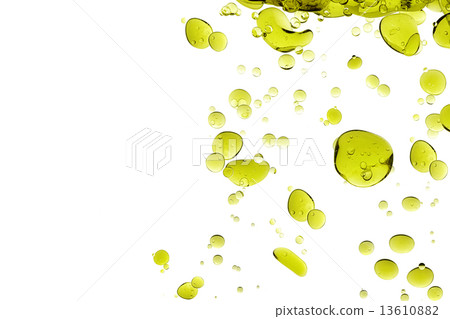 Olive Oil Drops Isolated on White 13610882