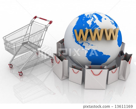3d shopping on Earth in Internet 13611169